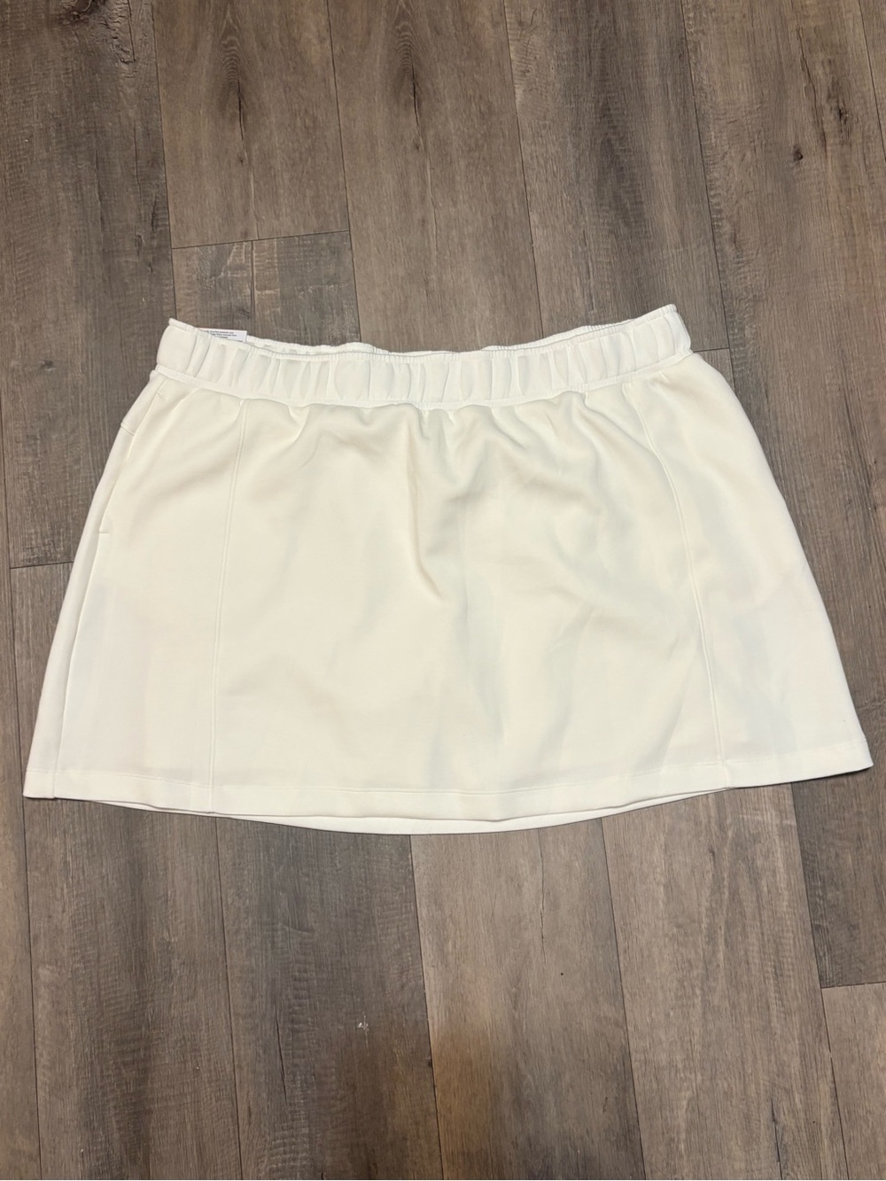 NWT Mondetta High Rise Walking Skort White XXL Elastic Waist Stretch Athleisure